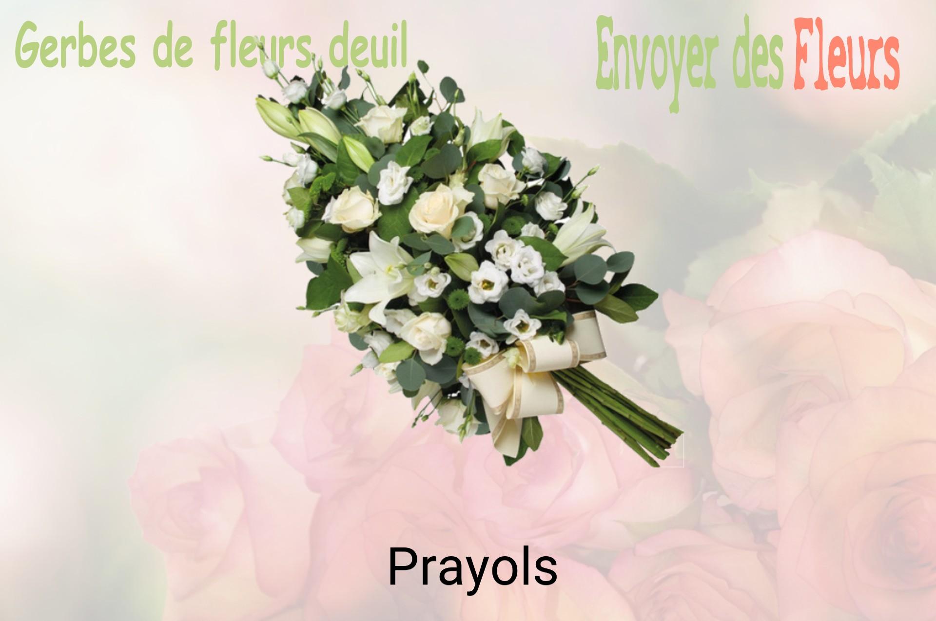 Gerbe de fleurs de deuil livrée à Prayols